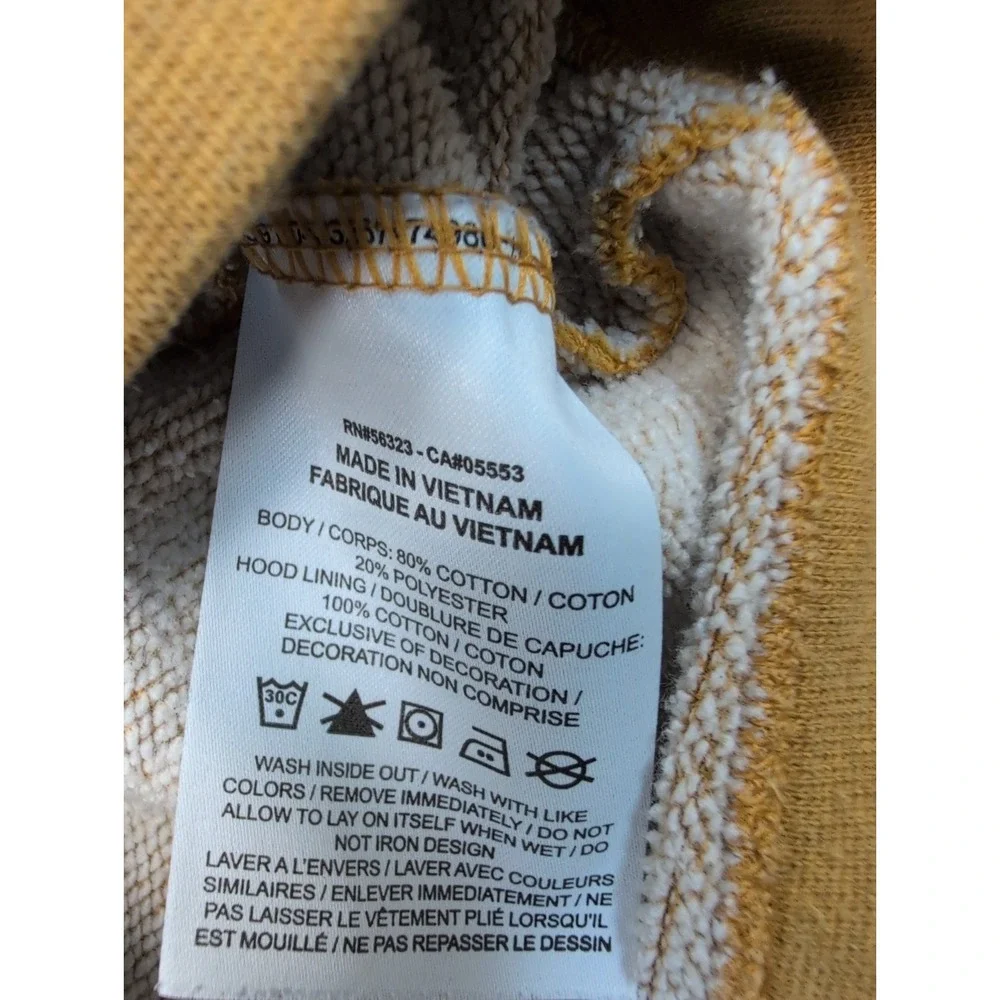 Nike Hoodie Sweatshirt Women's Size Large Mustard Yellow Kangaroo Pockets Gym